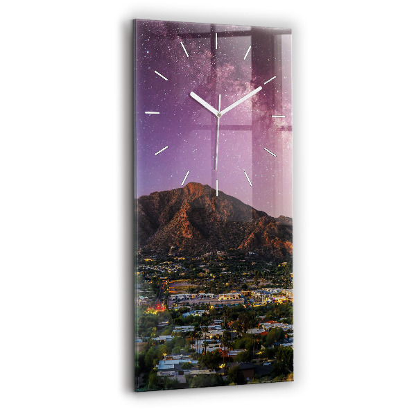 Reloj de cristal vertical Paisaje de montaña - espejomat.es