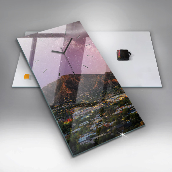 Reloj de cristal vertical Paisaje de montaña - espejomat.es