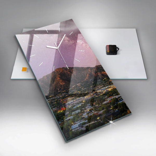 Reloj de cristal vertical Paisaje de montaña - espejomat.es