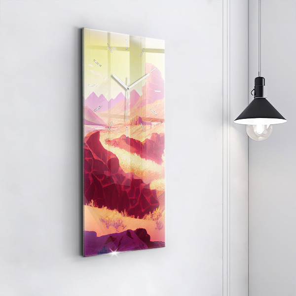 Reloj vertical Ilustración del desierto de Arizona - espejomat.es