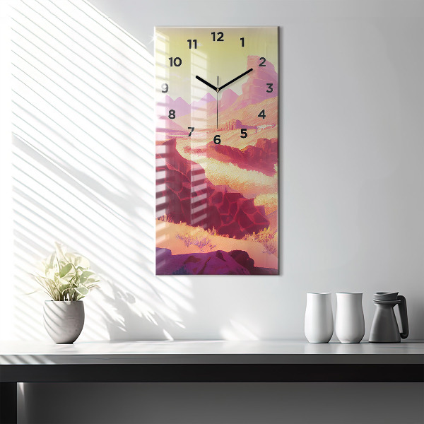 Reloj vertical Ilustración del desierto de Arizona - espejomat.es