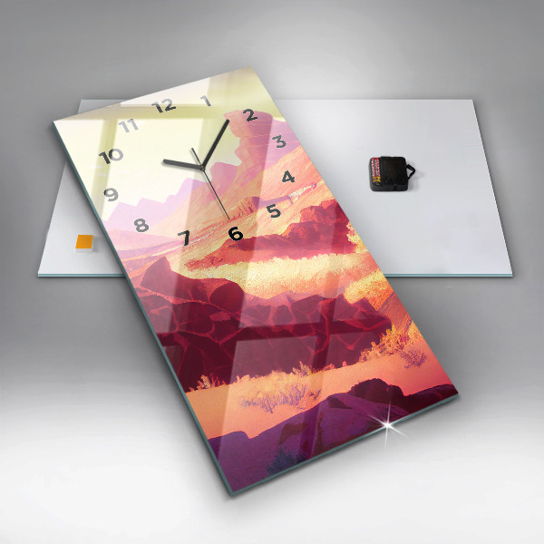 Reloj vertical Ilustración del desierto de Arizona - espejomat.es