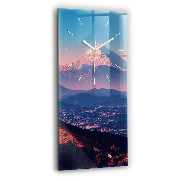 Reloj de vidrio vertical Montañas en San Antonio USA - espejomat.es