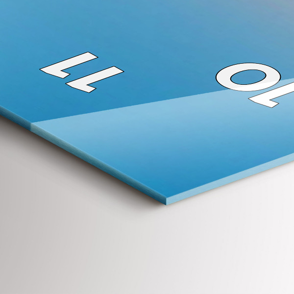 Reloj de vidrio vertical Montañas en San Antonio USA - espejomat.es