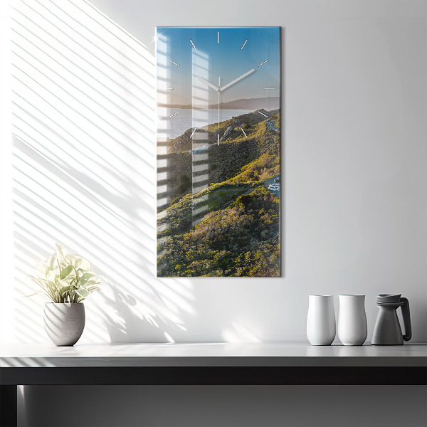 Reloj de cristal vertical Carretera de San Francisco - espejomat.es