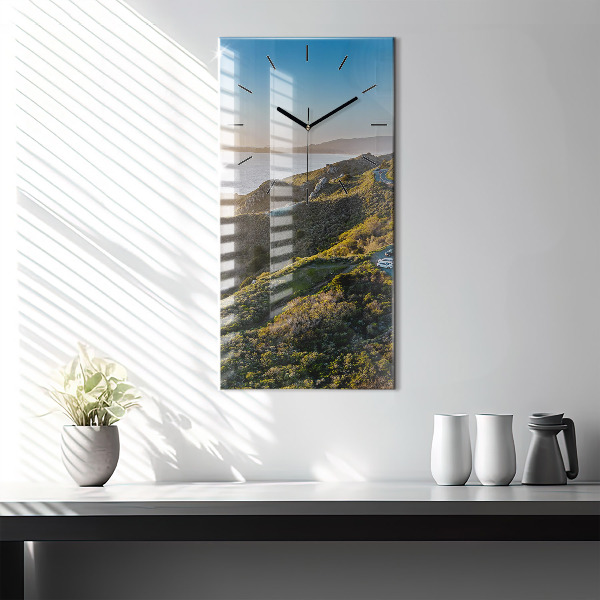 Reloj de cristal vertical Carretera de San Francisco - espejomat.es