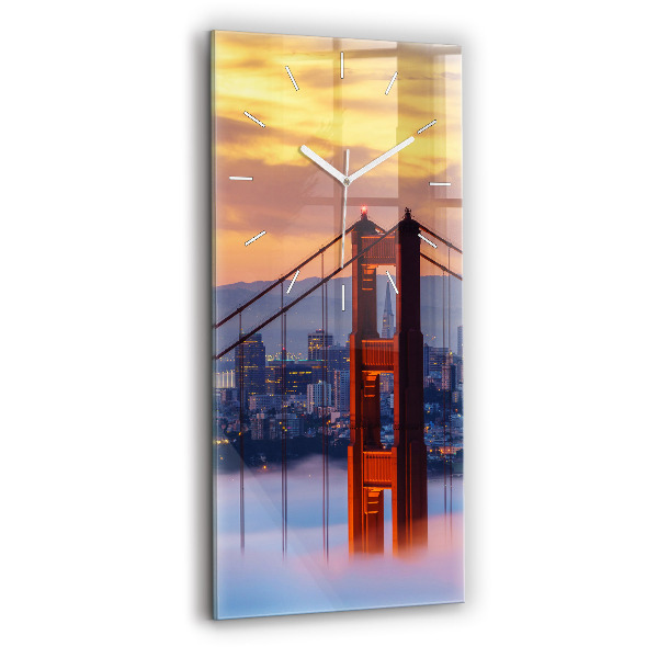 Reloj de cristal vertical Puente de San Francisco - espejomat.es