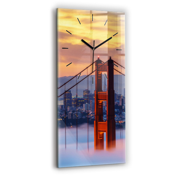 Reloj de cristal vertical Puente de San Francisco - espejomat.es