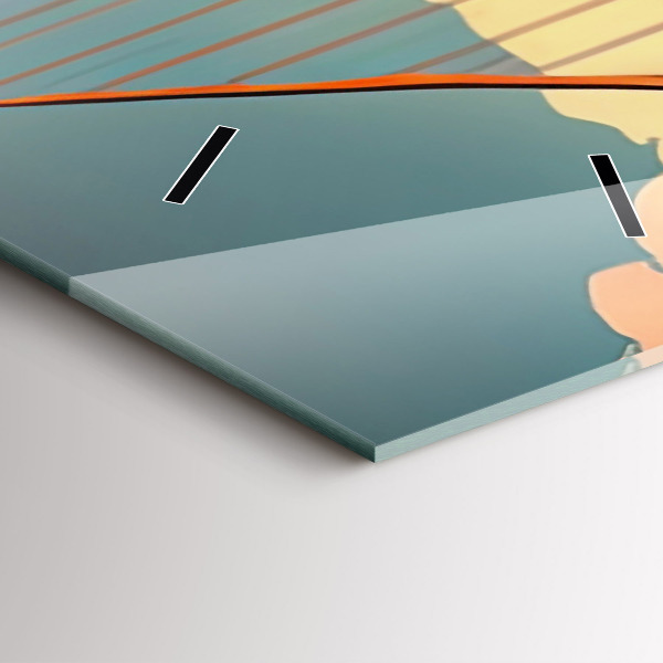 Reloj de vidrio vertical Puente de San Francisco - espejomat.es