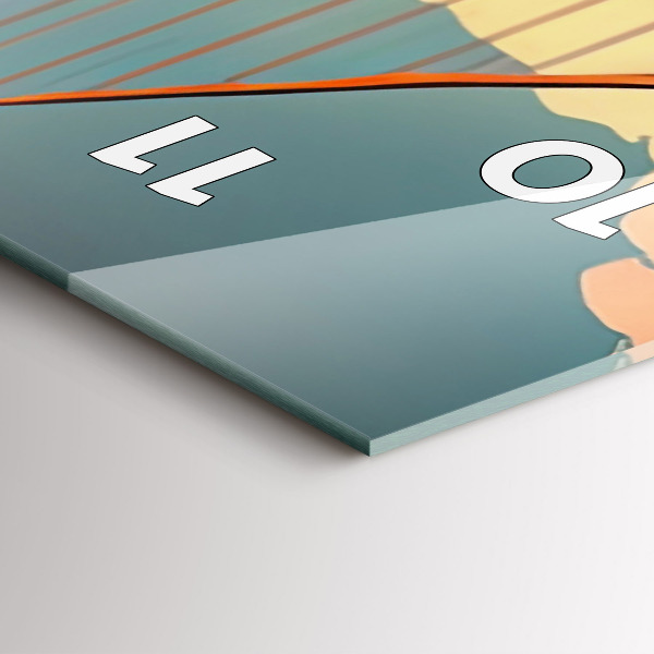 Reloj de vidrio vertical Puente de San Francisco - espejomat.es