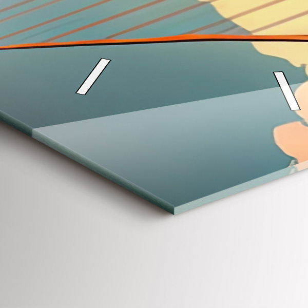 Reloj de vidrio vertical Puente de San Francisco - espejomat.es