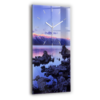 Reloj de vidrio vertical Lago California - espejomat.es