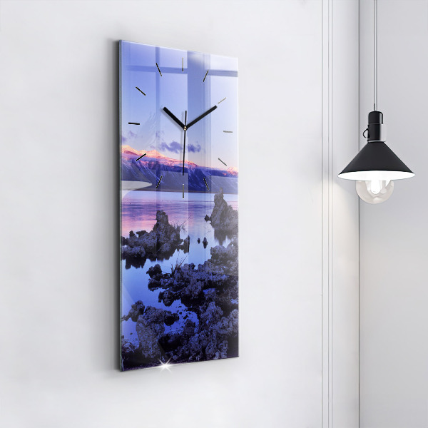 Reloj de vidrio vertical Lago California - espejomat.es