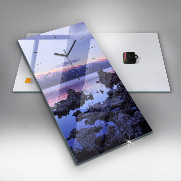 Reloj de vidrio vertical Lago California - espejomat.es