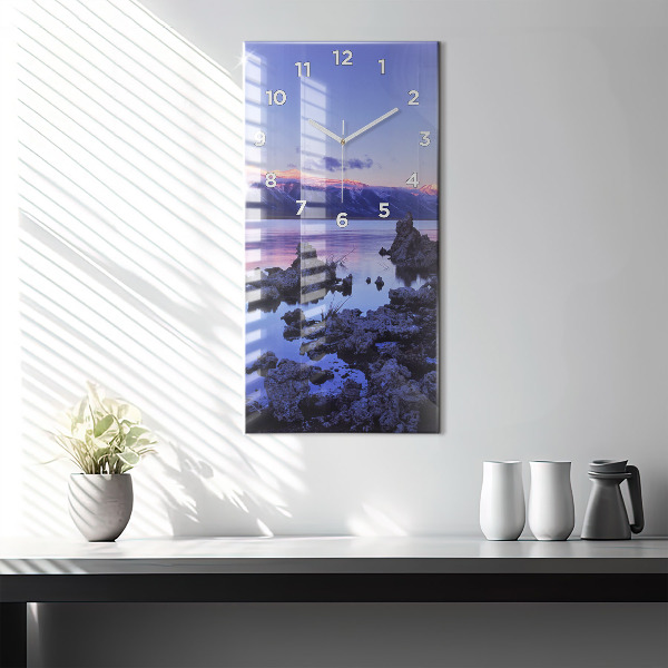 Reloj de vidrio vertical Lago California - espejomat.es