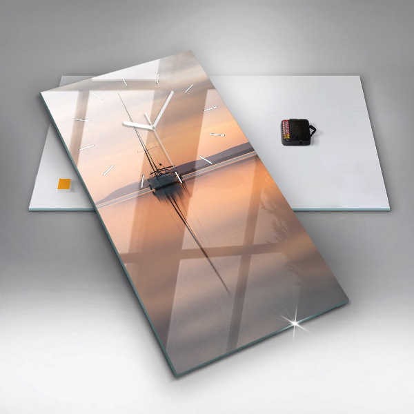 Reloj de cristal vertical Lago Balaton USA - espejomat.es