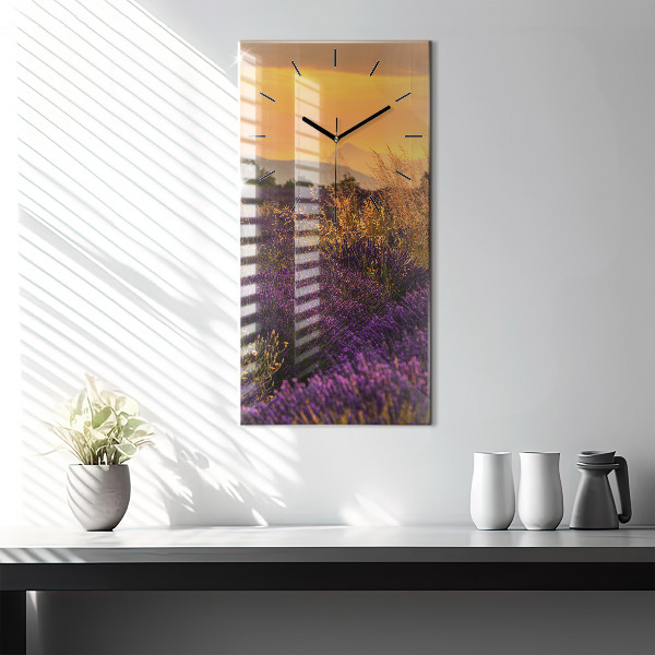 Reloj vertical Pradera de lavanda Francia - espejomat.es