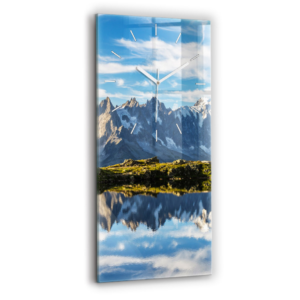 Reloj de cristal vertical Valle de Chamonix, Alpes franceses - espejomat.es