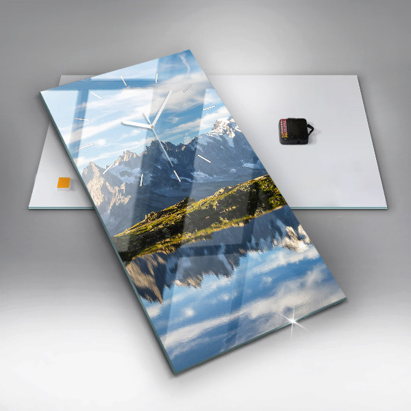 Reloj de cristal vertical Valle de Chamonix, Alpes franceses - espejomat.es