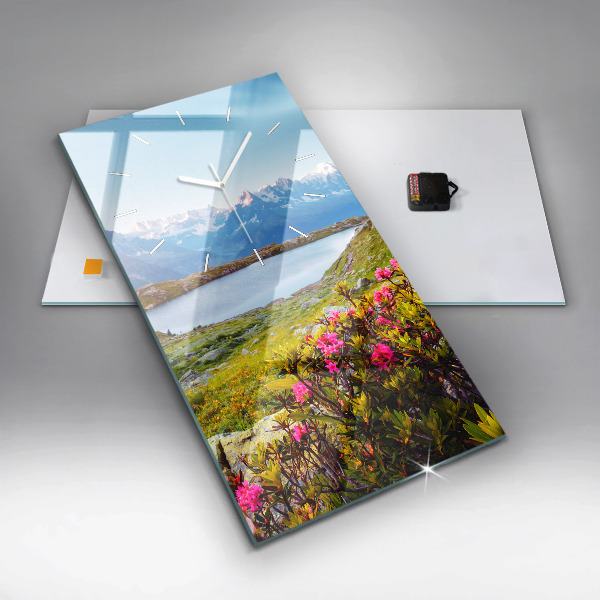 Reloj de cristal vertical Glaciar del Mont Blanc Chamonix - espejomat.es