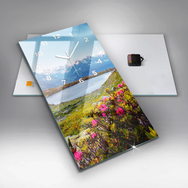 Reloj de cristal vertical Glaciar del Mont Blanc Chamonix - espejomat.es