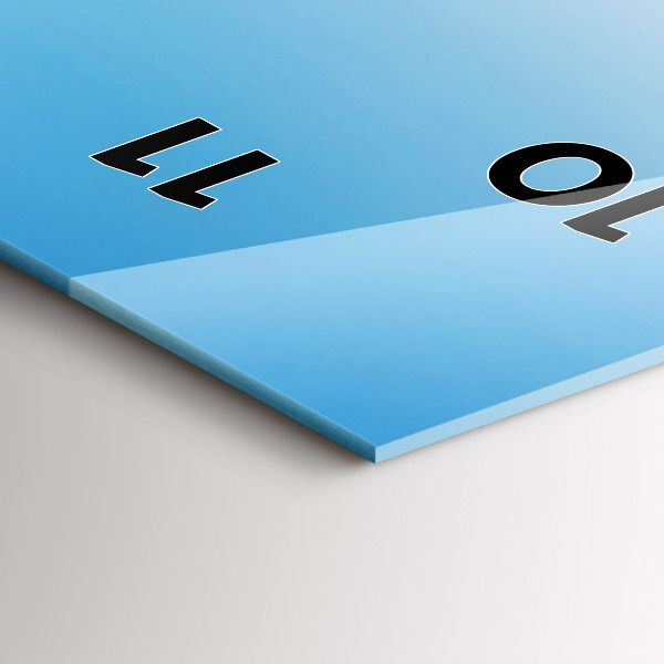 Reloj de cristal vertical Glaciar del Mont Blanc Chamonix - espejomat.es