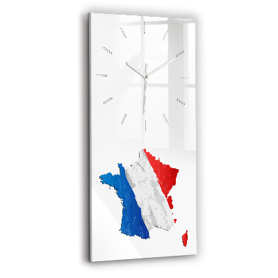 Reloj de cristal vertical Bandera de Francia - espejomat.es