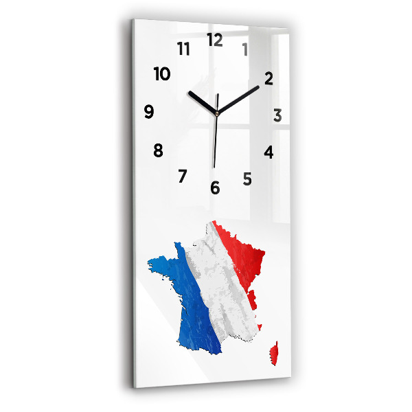 Reloj de cristal vertical Bandera de Francia - espejomat.es