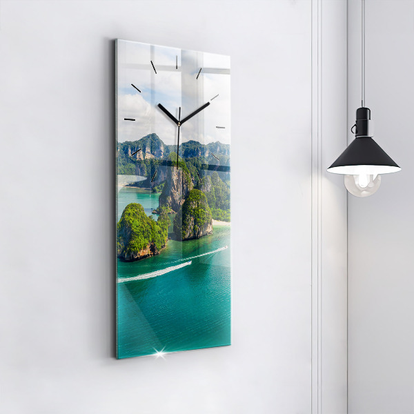 Reloj vertical Isla en Tailandia - espejomat.es