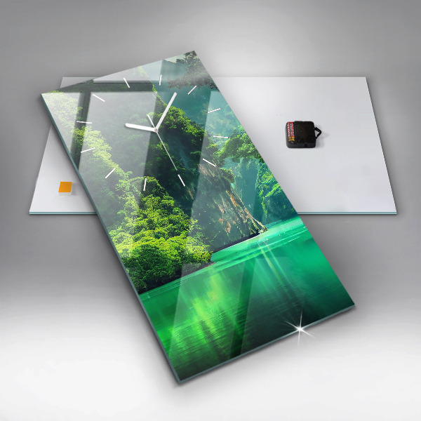 Reloj de vidrio vertical Paisaje natural de Tailandia - espejomat.es