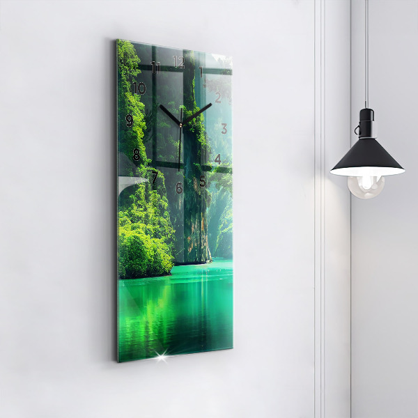 Reloj de vidrio vertical Paisaje natural de Tailandia - espejomat.es