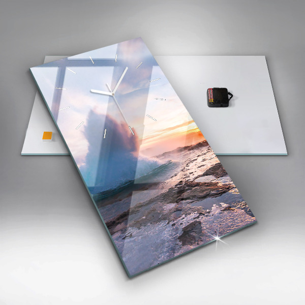 Reloj de vidrio vertical Géiser en la isla de Islandia - espejomat.es