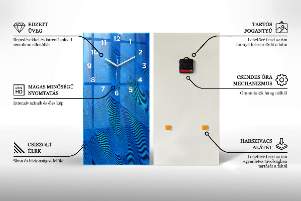 Reloj de vidrio vertical Géiser en la isla de Islandia - espejomat.es