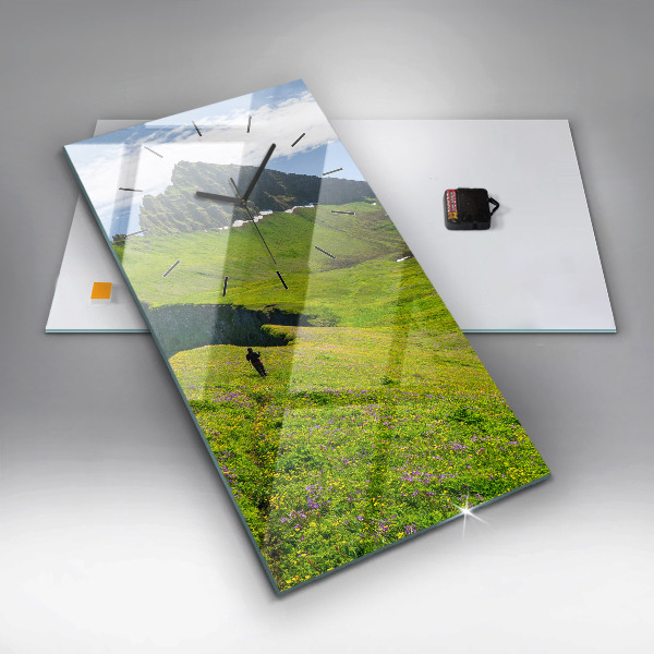 Reloj de vidrio vertical Reserva natural de Hornstrandir Islandia - espejomat.es