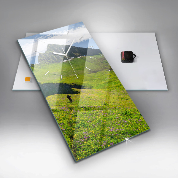 Reloj de vidrio vertical Reserva natural de Hornstrandir Islandia - espejomat.es