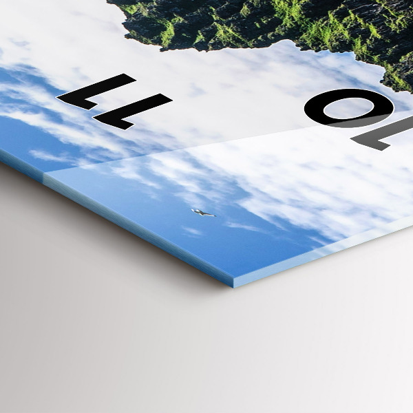 Reloj de vidrio vertical Reserva natural de Hornstrandir Islandia - espejomat.es