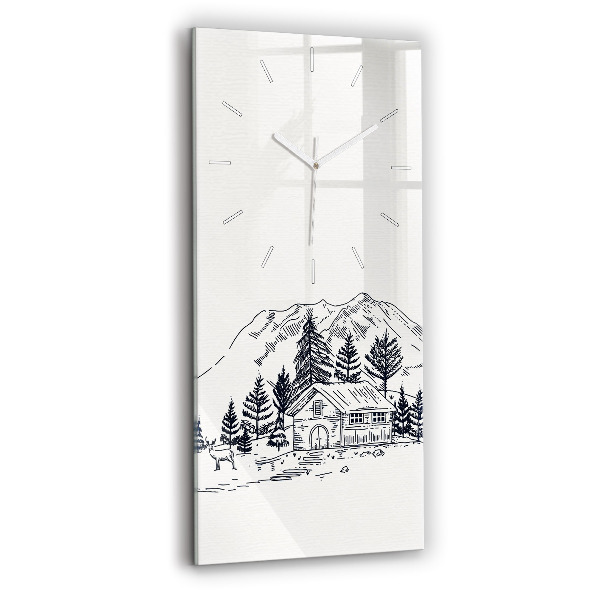 Reloj de vidrio vertical Ciudad de dibujos animados - espejomat.es