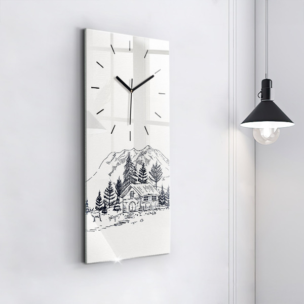 Reloj de vidrio vertical Ciudad de dibujos animados - espejomat.es