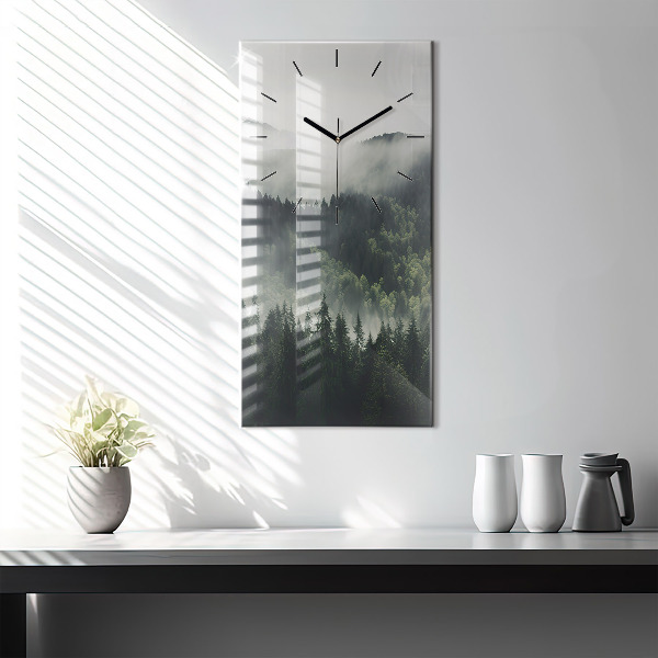 Reloj de cristal vertical Paisaje forestal - espejomat.es