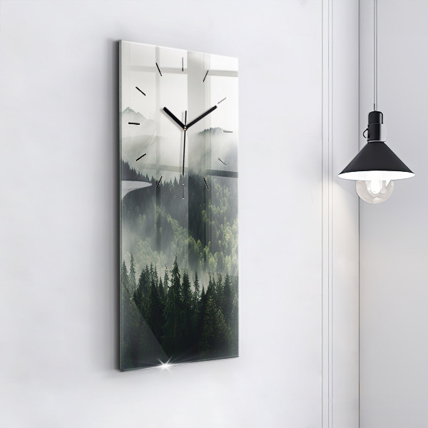 Reloj de cristal vertical Paisaje forestal - espejomat.es