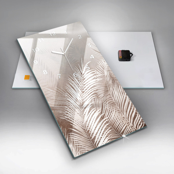 Reloj vertical Hojas tropicales - espejomat.es