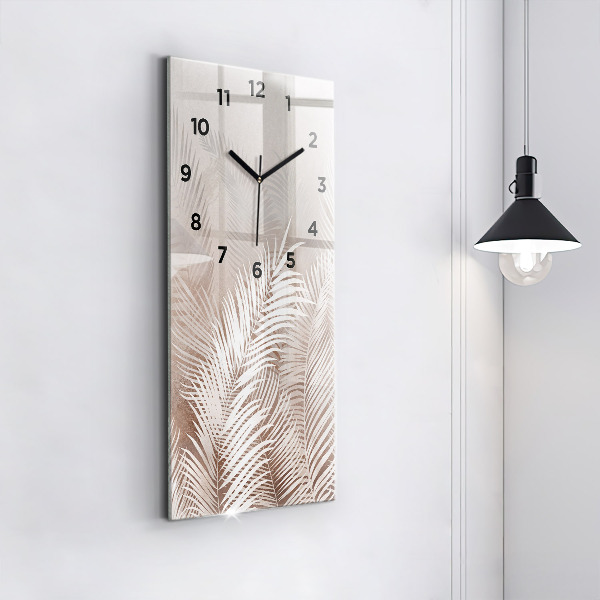 Reloj vertical Hojas tropicales - espejomat.es