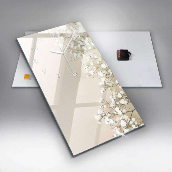 Reloj vertical Flores en flor - espejomat.es