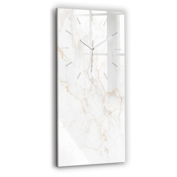 Reloj de vidrio vertical Elegante mármol - espejomat.es