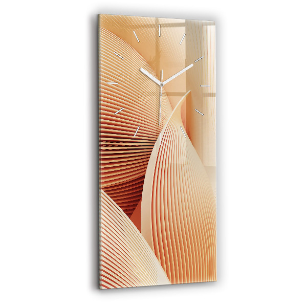 Reloj de vidrio vertical Olas patrón abstracto - espejomat.es