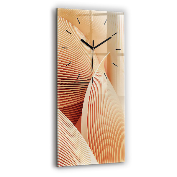 Reloj de vidrio vertical Olas patrón abstracto - espejomat.es