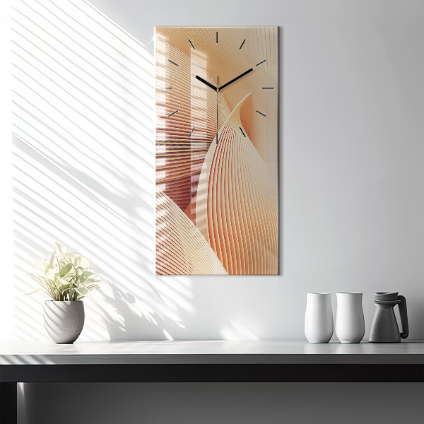 Reloj de vidrio vertical Olas patrón abstracto - espejomat.es