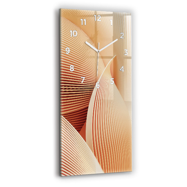 Reloj de vidrio vertical Olas patrón abstracto - espejomat.es