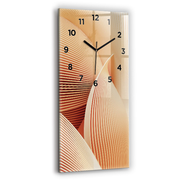 Reloj de vidrio vertical Olas patrón abstracto - espejomat.es