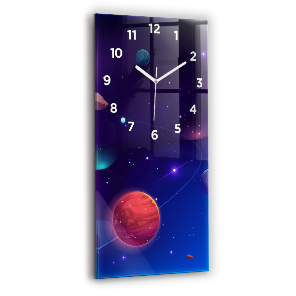 Reloj de cristal vertical Galaxia de planetas - espejomat.es